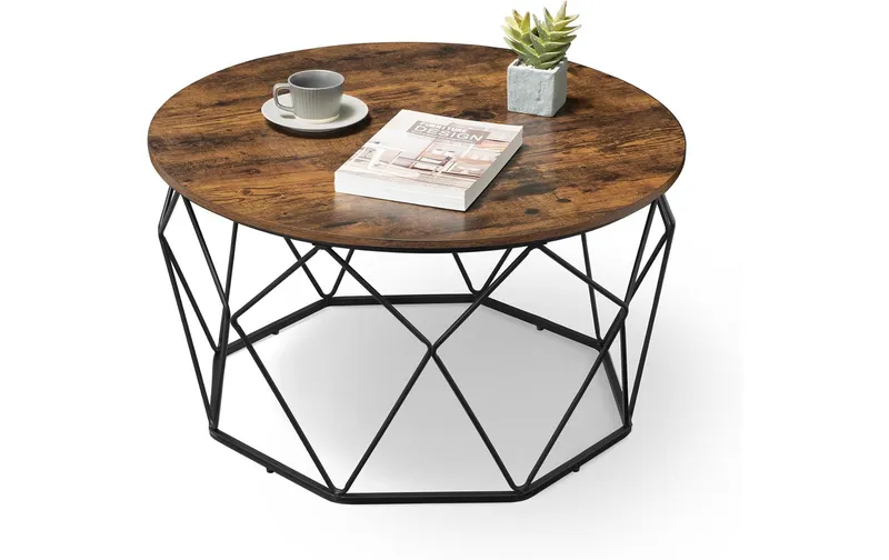 VASAGLE Couchtisch 80 x 45 cm, nero/marrone