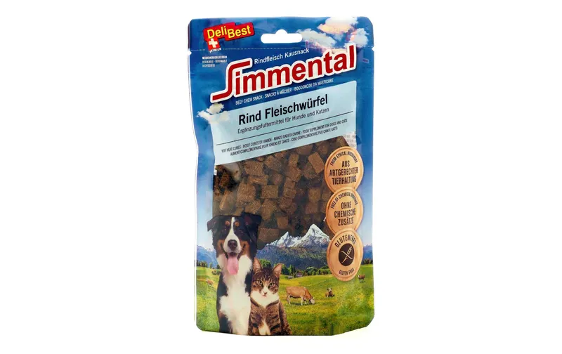 DeliBest Leckerli Simmental Rind Fleischwürfel, 180 g