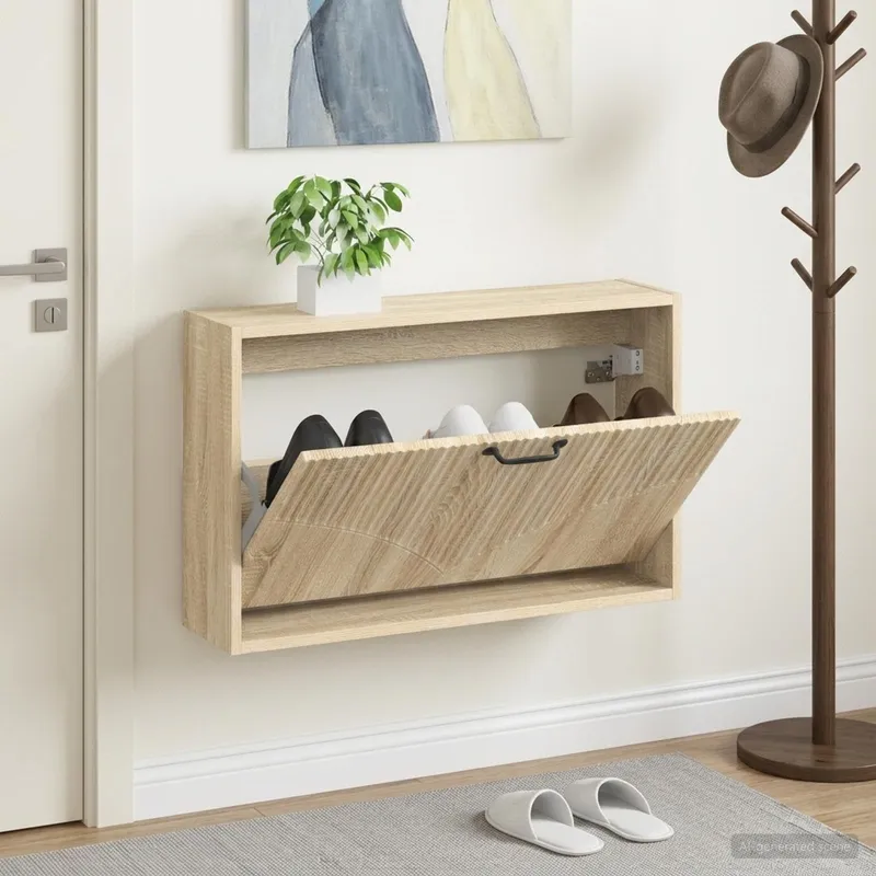 Wandmontierter Schuhschrank HOORN 71 x 17 x 43 cm Holzwerkstoff
