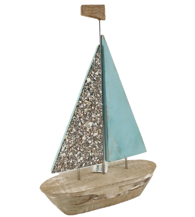 Deko Segelschiff Holz mit