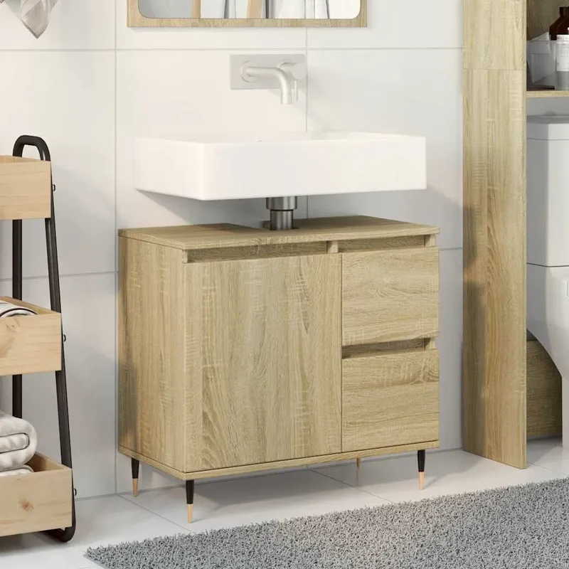 Badschrank Sonoma-Eiche 65x33x60 cm derivato del legno