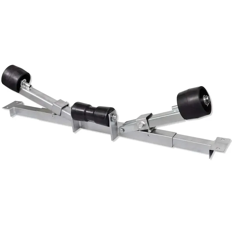 Support inférieur de remorque de bateau avec rouleaux