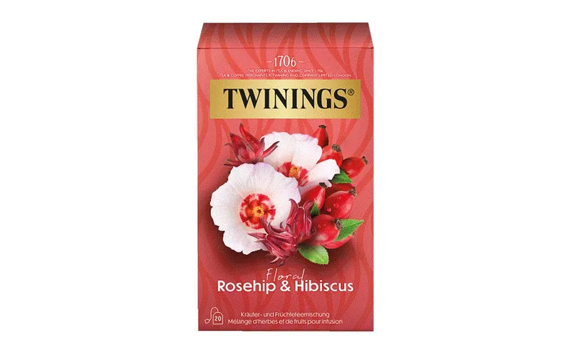 Twinings Teebeutel Hagebutte & Hibiskus 20 pieces