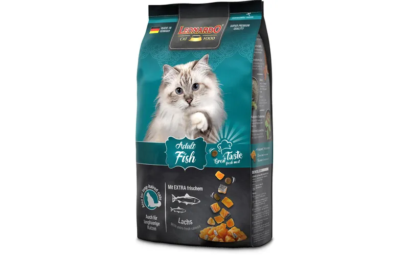 Leonardo Cat Food Trockenfutter Adult Fisch, 1.8 kg
