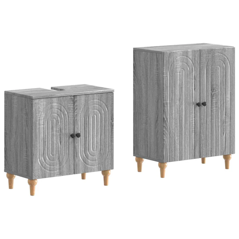 Ensemble de 2 meubles de salle de bain ALKMAAR Sonoma gris