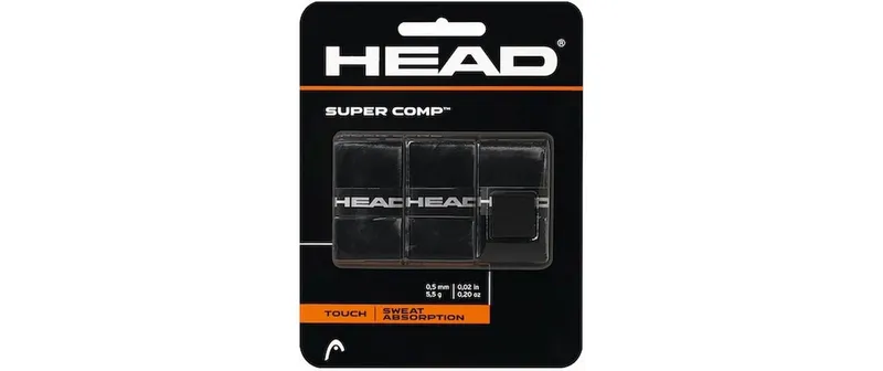 HEAD Tennis Grip Super Comp 3er-Pack, Schwarz