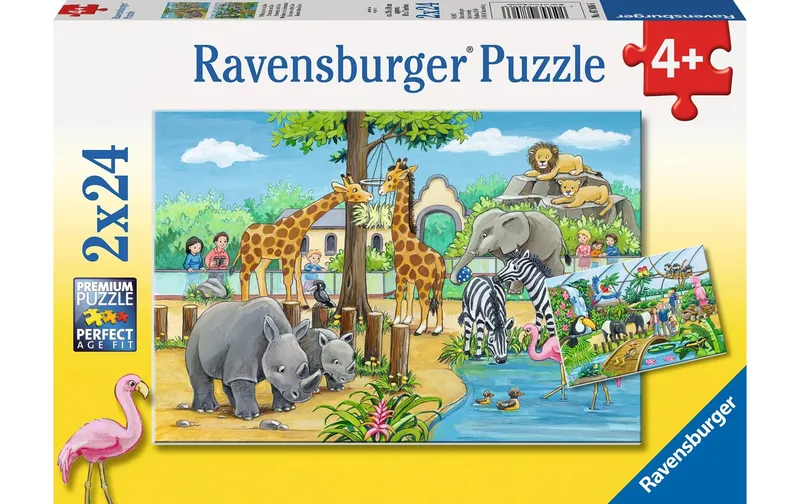 Ravensburger Puzzle Willkommen im Zoo 2 x 24 Teile