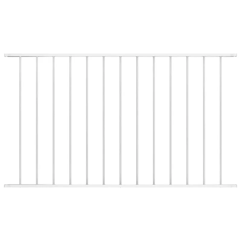Zaunelement Woerden Pulverbeschichteter Stahl 163x75 cm bianco