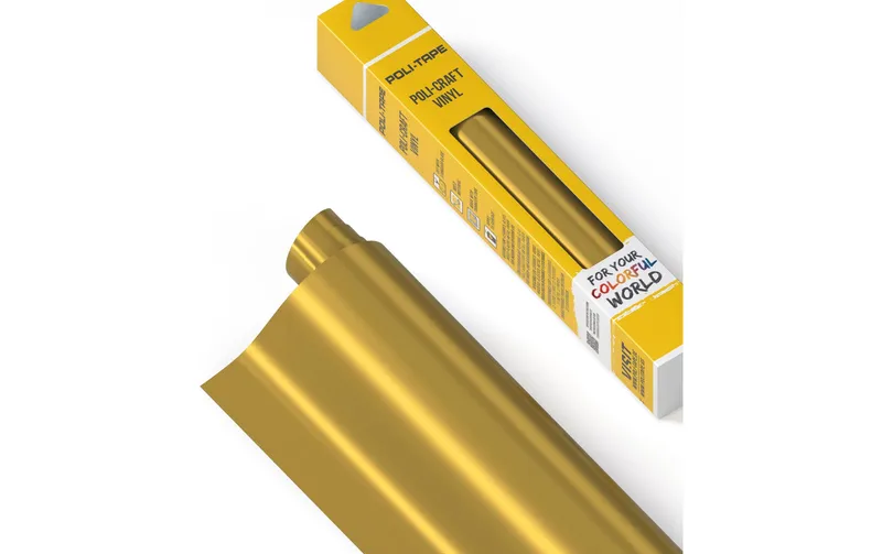 Poli-Tape Vinylfolie Permanent 30.5 x 183 cm, Gold matt