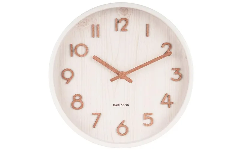 KARLSSON Wanduhr Pure Ø 22 cm, bianco