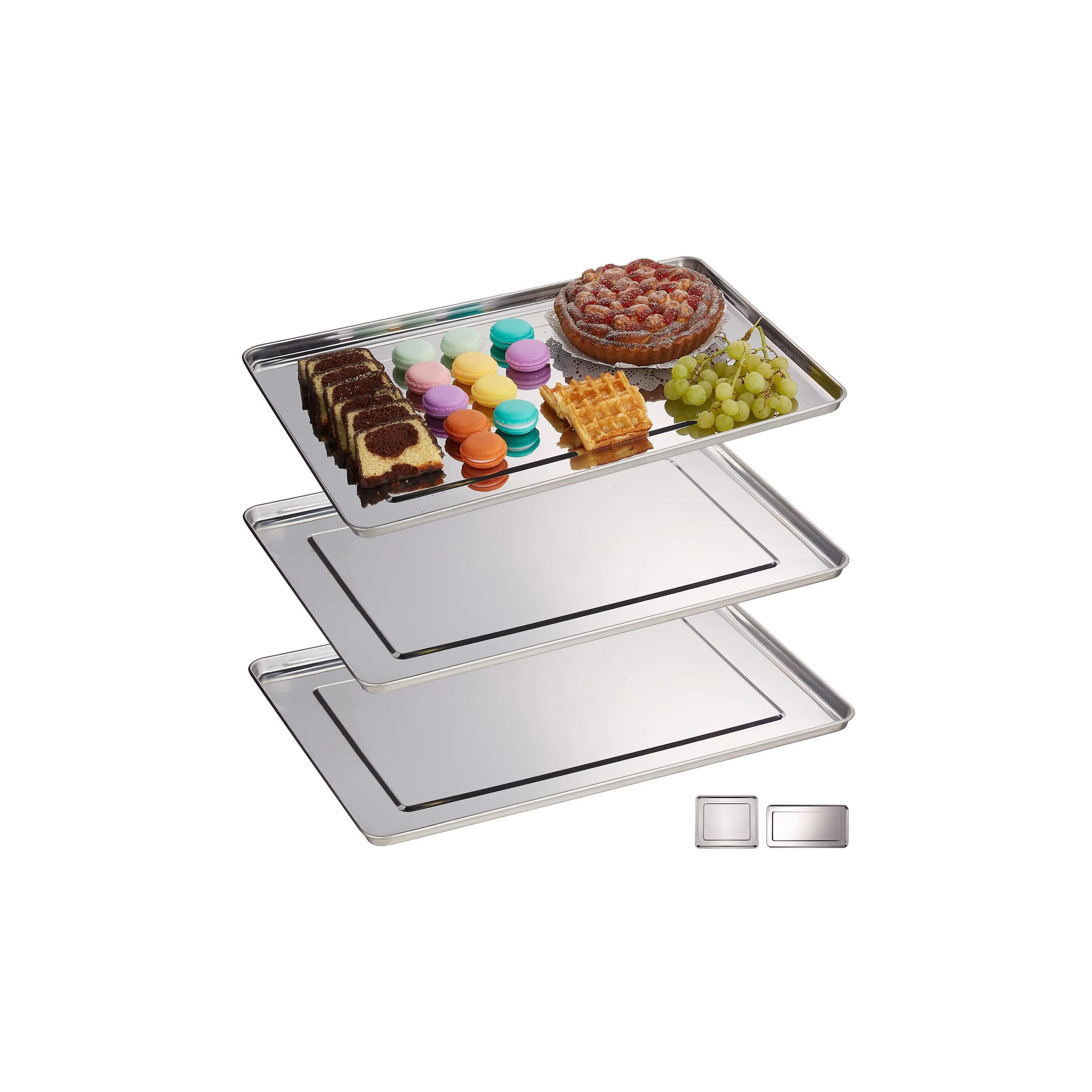 relaxdays Servierplatten Silber