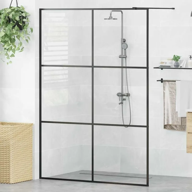 Duschwand per Begehbare Dusche con Klarem ESG-vetro 140x195 cm