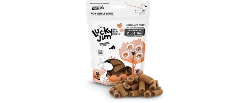 Lucky Jim Leckerli DuoBities Huhn mit Pute 70 g