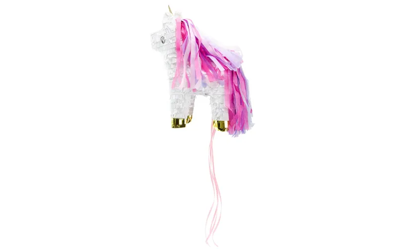 Partydeco Pinata Einhorn, 24.5 x 34 x 9 cm, Pink/blanc, 1 pièces