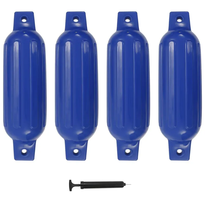 Bootsfender 4 Stk. Blau Ø 11x40 cm PVC