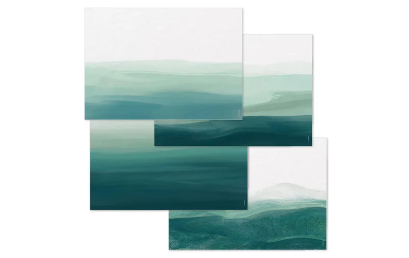 Trendform Tischset Oceana 29.7 cm x 42 cm, 4 Sujets à 12 Blatt