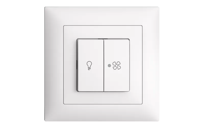 Feller EDIZIOdue UP-Schalter für Lampe und Ventilator
