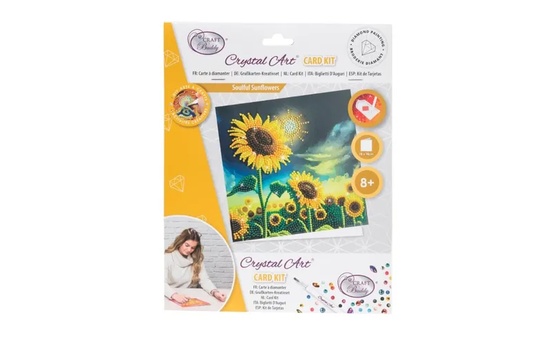 CRAFT Buddy Bastelset Crystal Art Card Sonnenblume