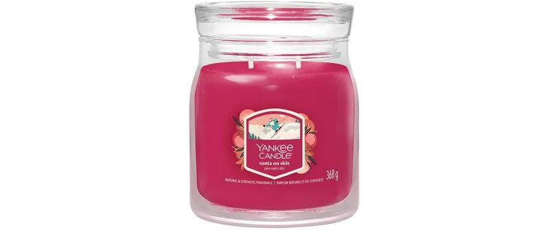 Yankee Candle Signature Duftkerze Santa on Skis Medium Jar