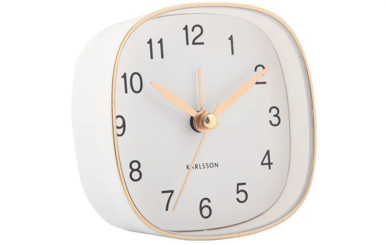 KARLSSON Klassischer Wecker Travel Square White