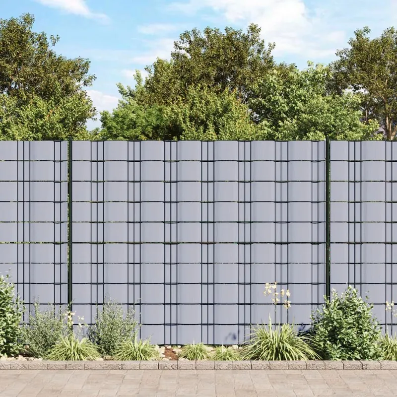 Bande de confidentialité PVC 70 x 0,19 m Gris clair