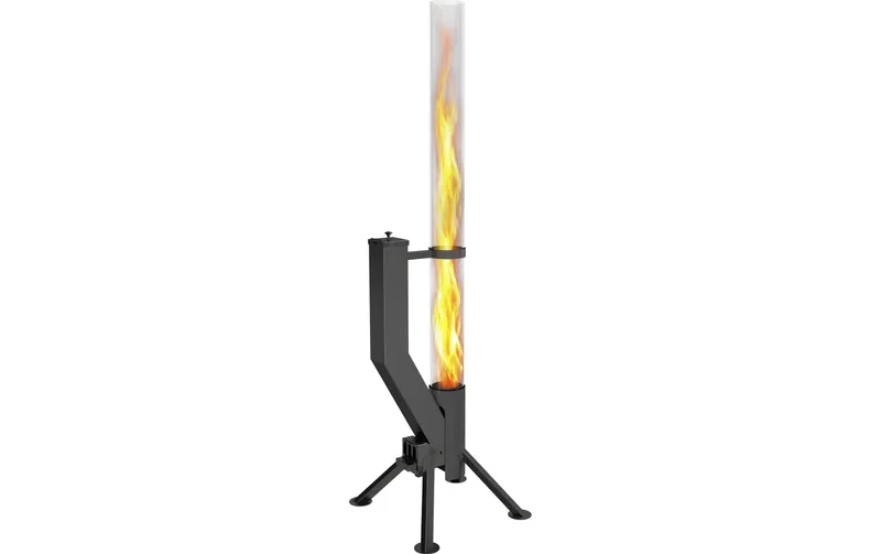 Gardenflare Premium Feuerrohr Edelstahl nero