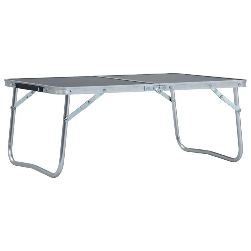 Klappbarer Campingtisch grigio Aluminium 60 x 40 cm