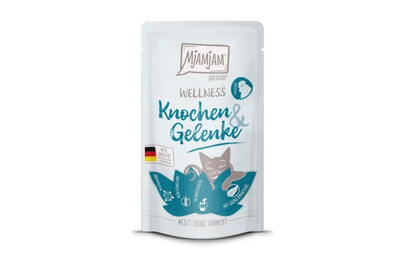 Mjamjam Nassfutter Wellness Knochen & Gelenke Huhn, 125 g