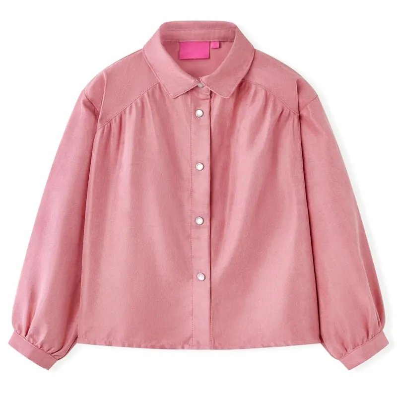 Chemisier enfants à manches lanterne rose vieux 104