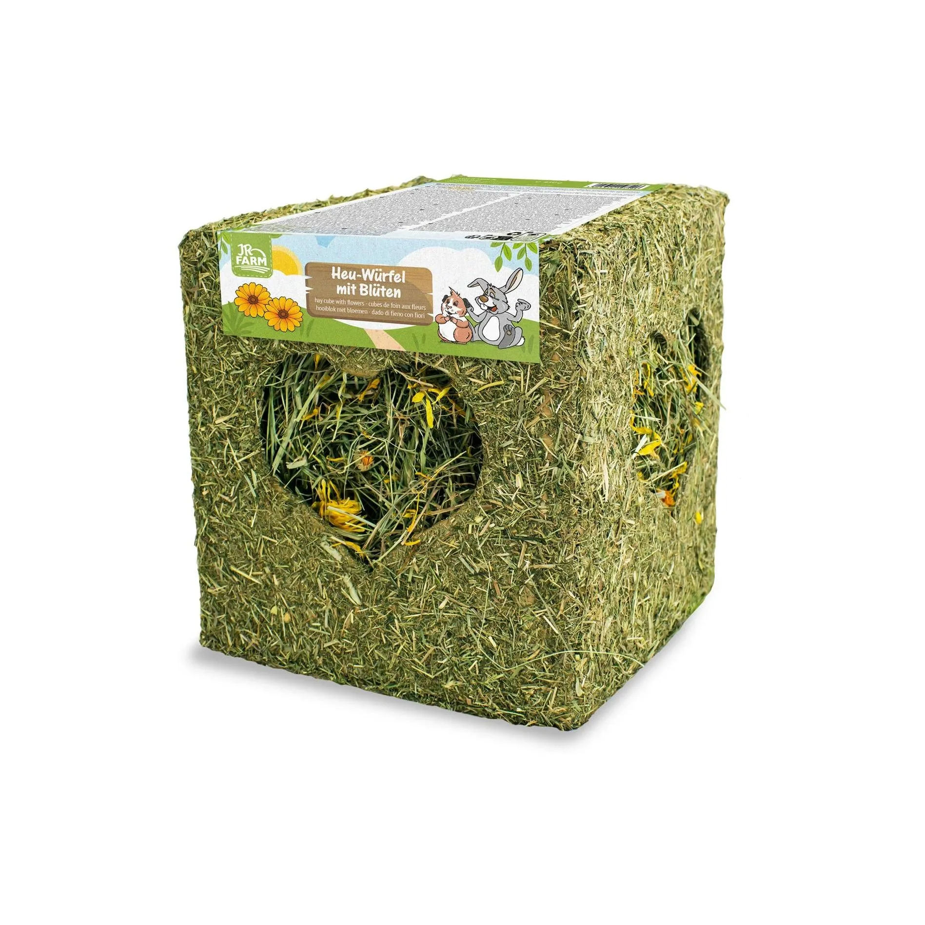 JR Farm Heuwürfel mit Blüten, gross