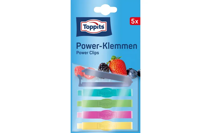 Toppits Verschlussclip Power-Klemmen 5 pièces, multicolore