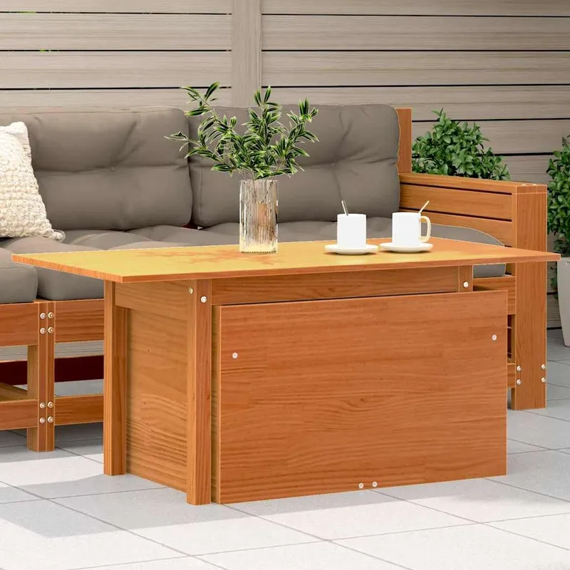 Gartentisch Wachsbraun 100x50x75 cm legno massiccio pino