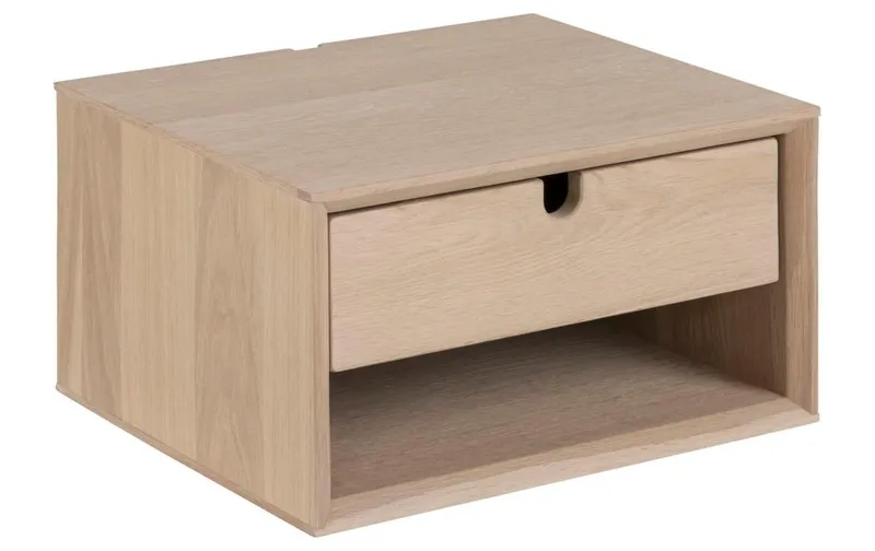 AC Design Nachttisch Century Hellbraun, 37 x 32 x 21 cm