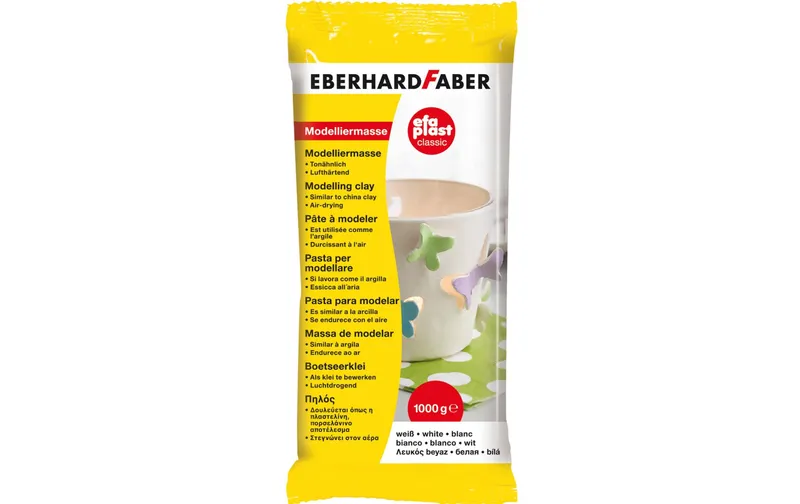 Eberhard Faber Modelliermasse EFA PLAST Classic 1 kg, blanc