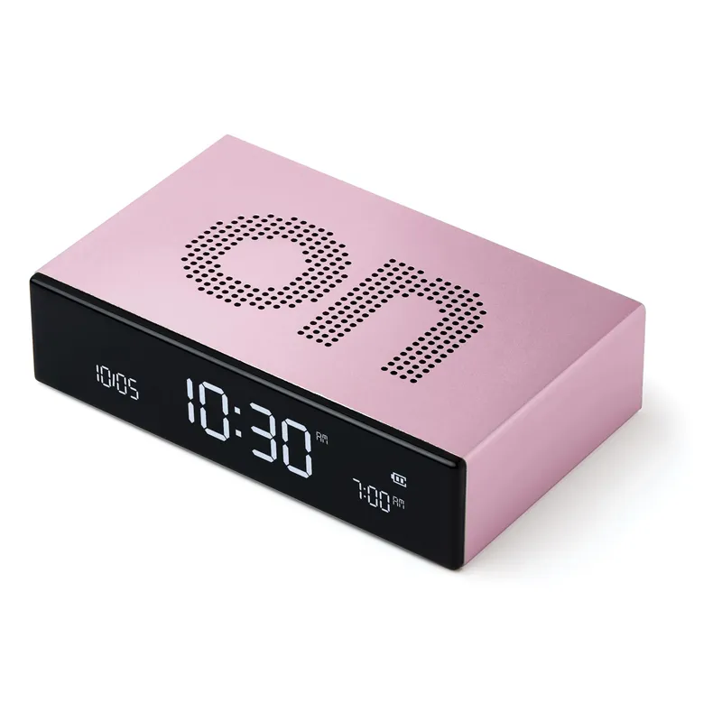 Lexon Digitalwecker Flip Premium Rosa