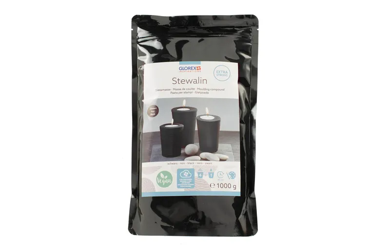 Glorex Giessmasse Stewalin black, 1 kg