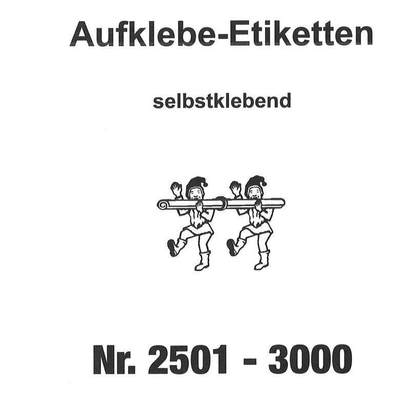 Carnet avec numéros à coller 2501-3000 weiss