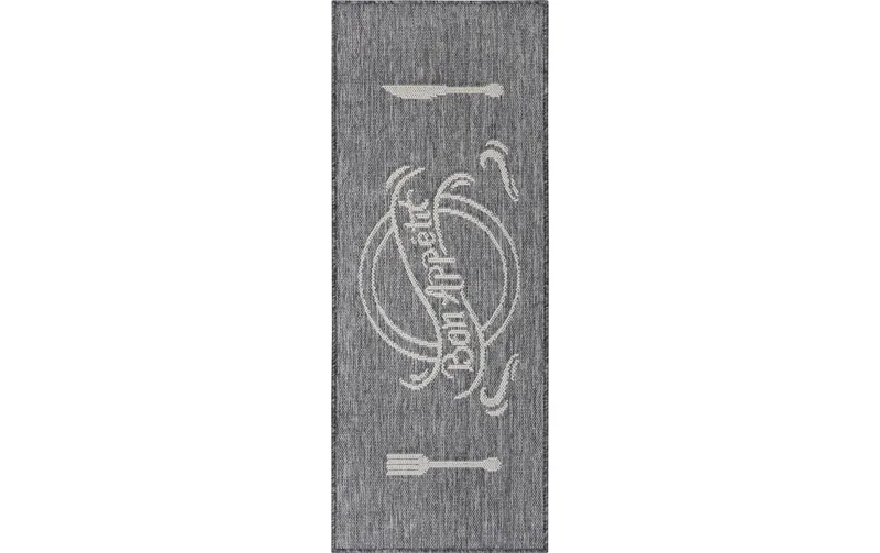 Hanse Home Teppich Bon Appetit 62 cm x 150 cm, grey