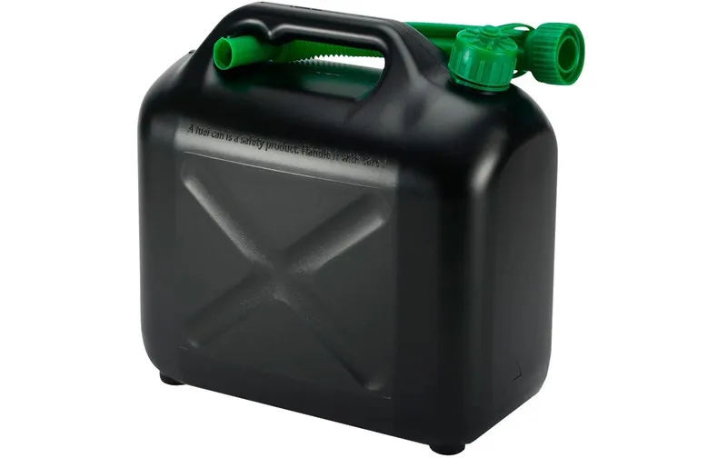 TopLine Kunsttissu-Benzinkanister, 10 Liter, schwarz