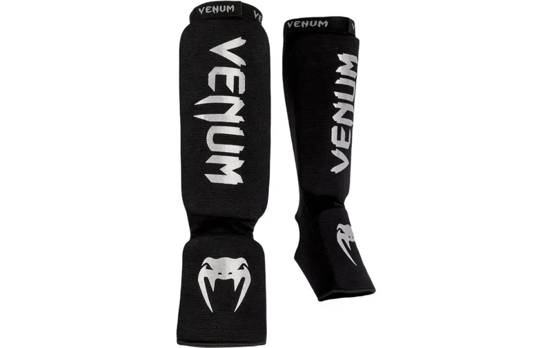 Venum Kontact Shin Guards Weiss/Schwarz, L