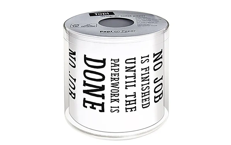 Paper + Design Toilettenpapier Paperwork Rollen, 3-lagig, black/white