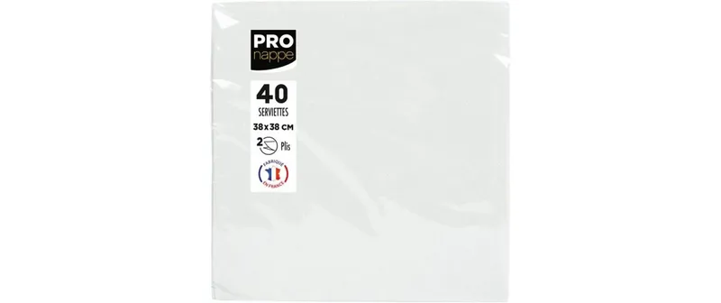PRO nappe Papierservietten bianco 38 cm x 38 cm, 40 pezzi