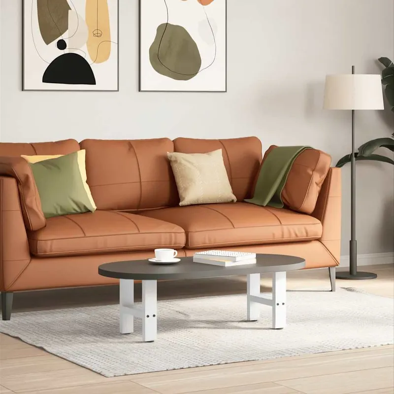 Couchtischbeine bianco 2 Stk. 30x(30-31) cm Stahl