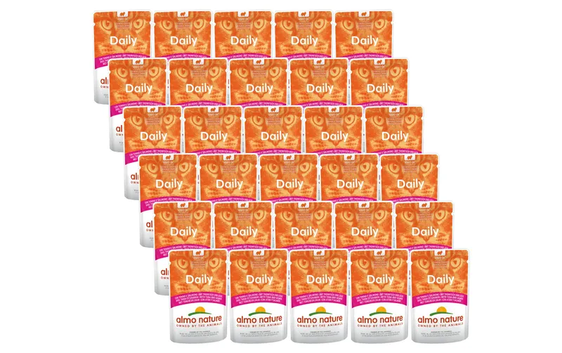 Almo Nature Nassfutter Daily mit Thunfisch und Lachs, 30 x 70 g