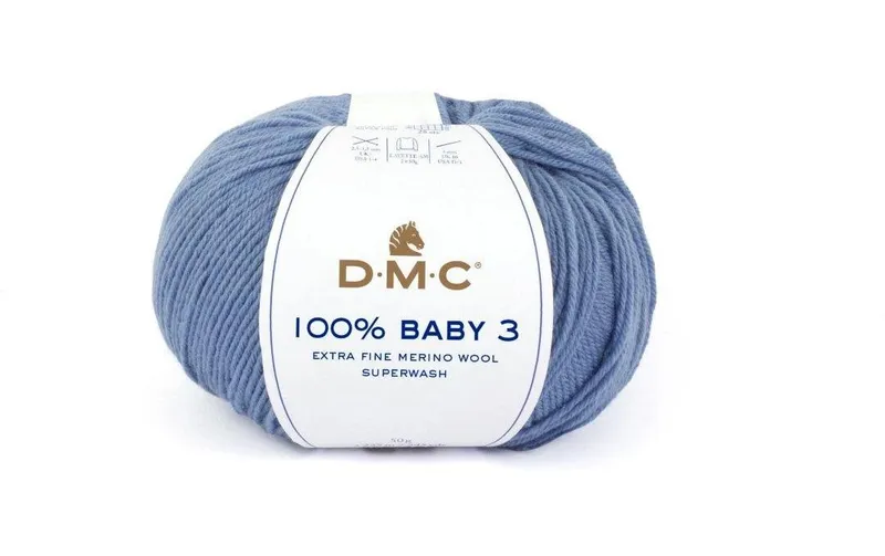DMC Wolle 100% Baby 3 bleugrau