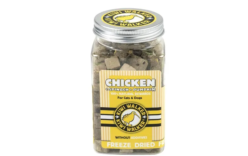 KIWI WALKER Snack Huhn, Spinat & Kürbis, 100 g