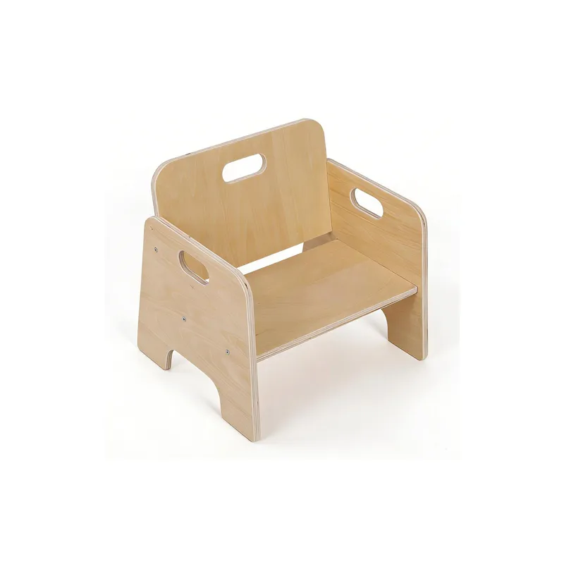 relaxdays Seggiolino per bambini in materiale composto legno con tavolo da pranzo Natur