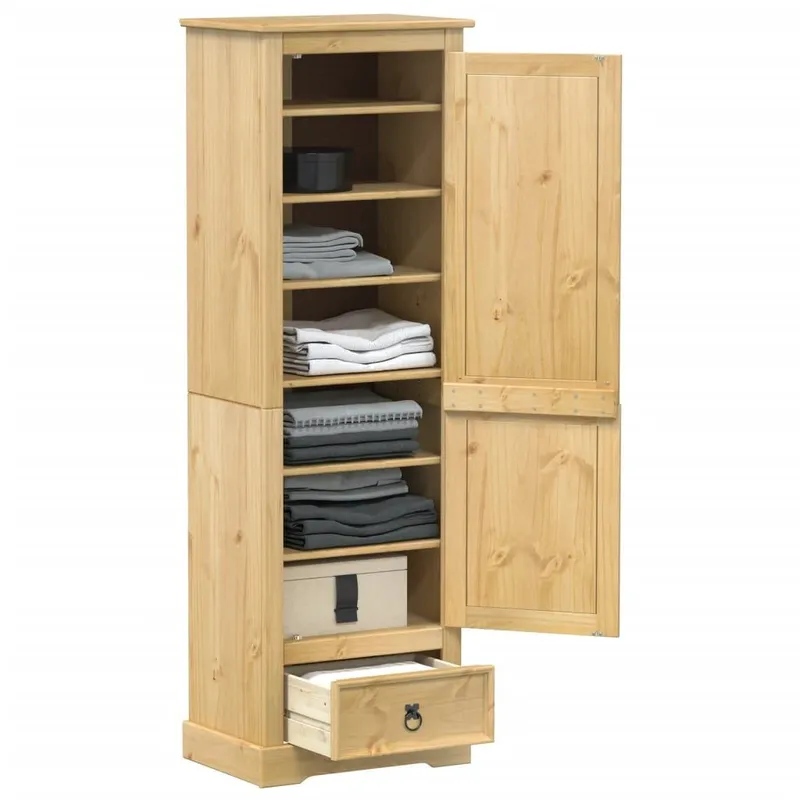 armadio Corona 55x38x170 cm legno massiccio pino