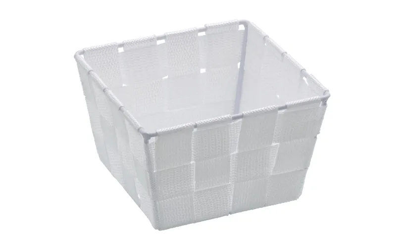 Wenko Aufbewahrungskorb Adria Mini Square 14 x 14 x 9 cm, blanc