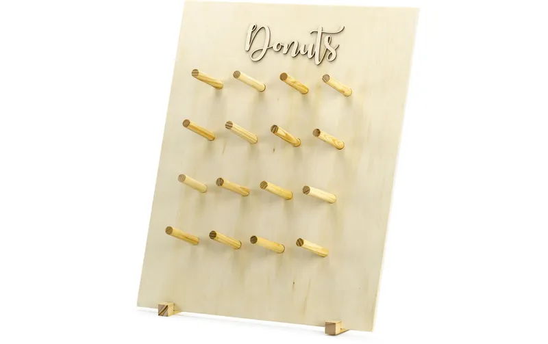 Partydeco Hochzeitsaccessoire Donut Wand 45 x 55 cm, brown